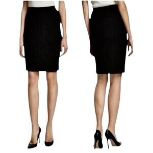 St. John Marie Gray Santana Knit Black Short Skirt Luxury Minimalist MSRP $795